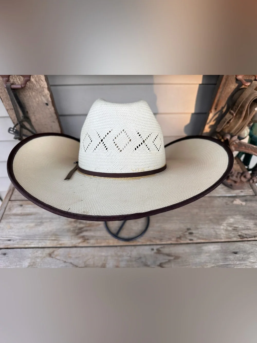 7 1/4 Twister 5x Western Straw Cowboy Hat
